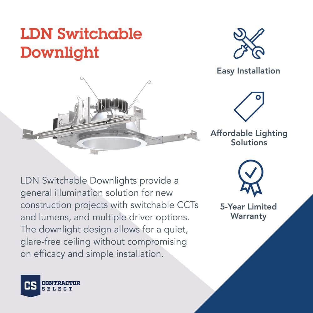6'' Silver LED Dimmable Recessed Lighting Kit