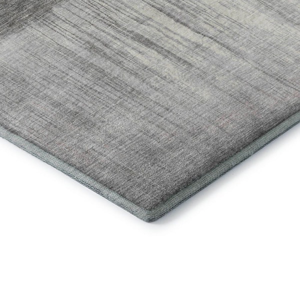 Mayfield Premium Machine Washable Abstract AMF2118 Taupe 2 ft. x 7 ft. Runner Rug