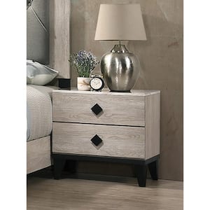 Smithson 2-Drawer 23 in. H x 23 in. W x 15 in. D Cream Nightstand