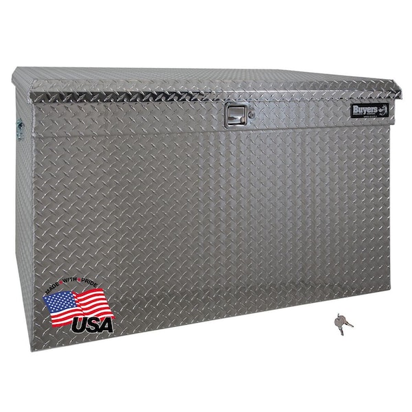 49 x 24 x 24 In Diamond Tread Aluminum All-Purpose Jumbo Chest Truck Toolbox