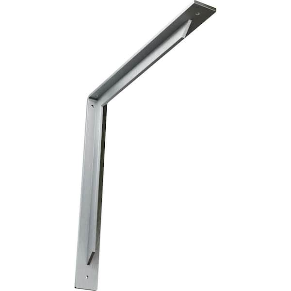 Ekena Millwork 18 in. x 2 in. x 18 in. Steel Unfinished Metal Stockport Bracket