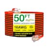 Go Green 50 Foot Outdoor Extension Cord 16/3 Gauge SJTW