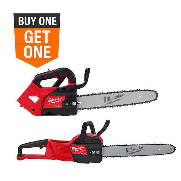 M18 FUEL 14 in. Top Handle 18V Lithium-Ion Brushless Cordless Battery Chainsaw and 16 in. Chainsaw Combo Kit (2-Tool)