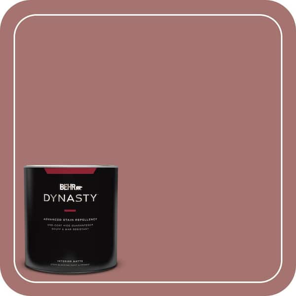 BEHR DYNASTY 1 Qt. #MQ1-17 Autumn Russet One-Coat Hide Matte Interior Stain-Blocking Paint & Primer