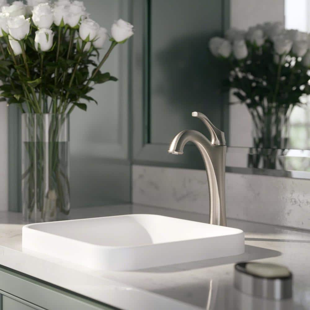 Eco-Friendly Arlo Single Handle Vessel Faucet in Spot-Free Nickel