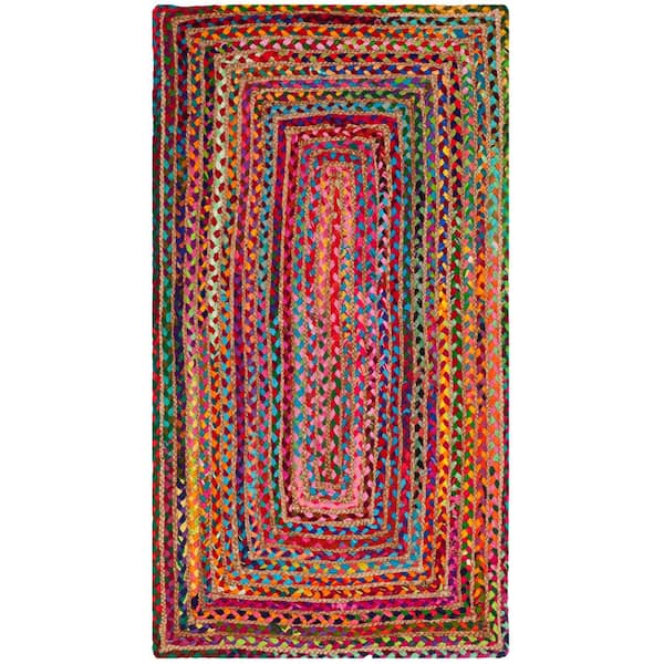 SAFAVIEH Cape Cod Red/Multi 2 ft. x 5 ft. Striped Border Area Rug