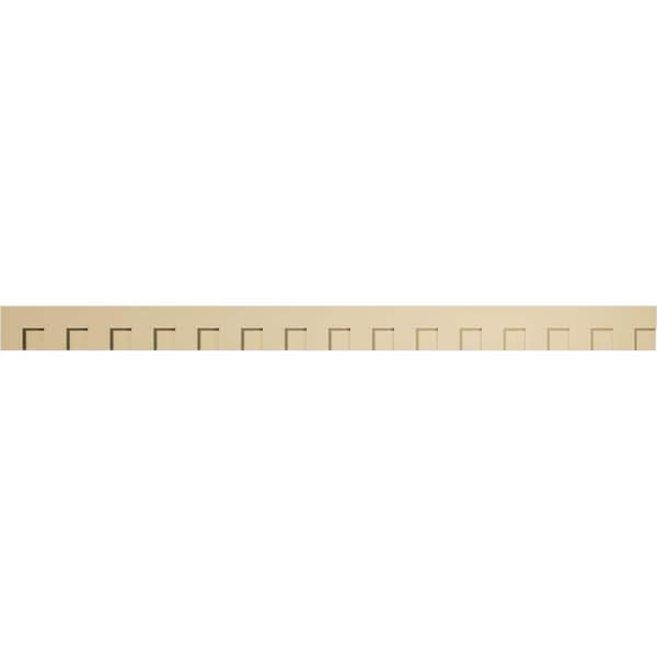 Ekena Millwork 1 in. D x 6 in. W x 90 in. L Primed Polyurethane Panel Moulding