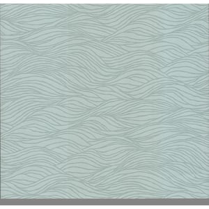 Light Blue Sand Crest Unpasted Paper Matte Wallpaper, 27 in. by 27 ft.