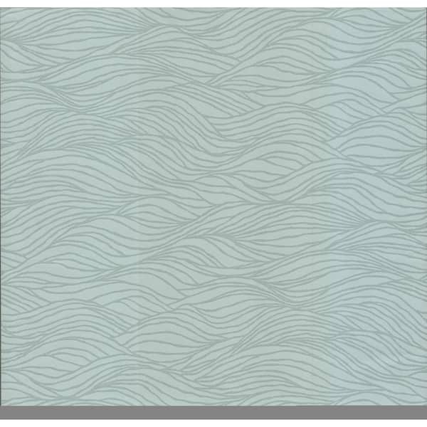 York Wallcoverings Light Blue Sand Crest Unpasted Paper Matte Wallpaper, 27 in. by 27 ft.