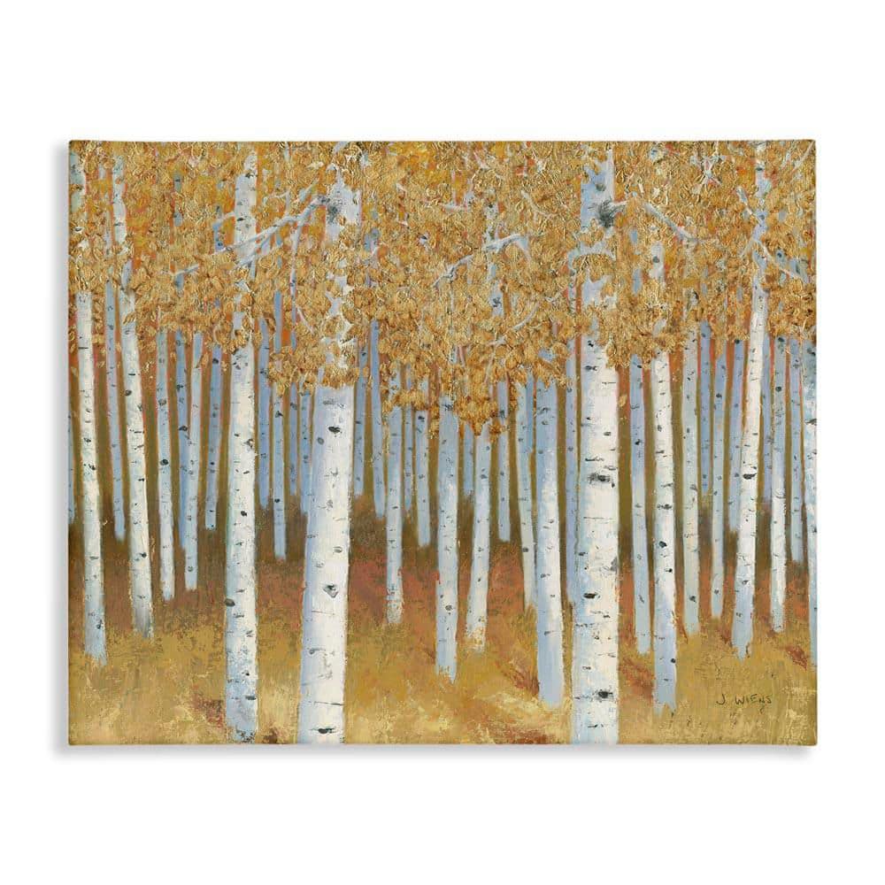 Autumn Leaves Birch Tree Landscape Rustic Forest by James Wiens Unframed Graphic Nature Art Print 20 in. x 16 in. price history on PriceWatchPro