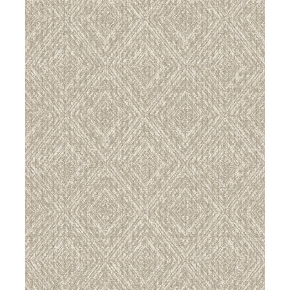 Walls Republic Metallic Fabric Diamonds Wallpaper Taupe Paper ...