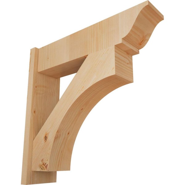 Ekena Millwork 8 in. x 28 in. x 28 in. Westlake Traditional Smooth Douglas Fir Outlooker