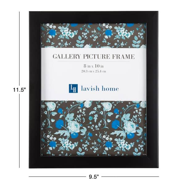 Lavish Home 8 in. x 10 in. Black Picture Frame (6-Pack) M021010