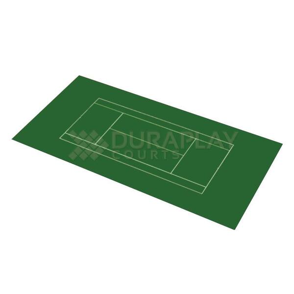 DuraPlay 58 ft. 10 in. x 119 ft. 10 in. Slate Green and Slate Green Full Tennis Court