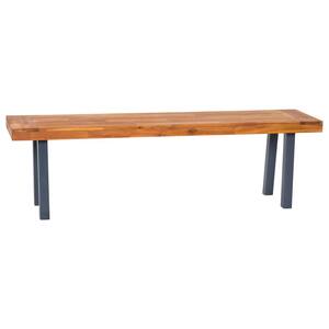 Free Shipping on 47.2 Rustic Wooden Bench 3-Person Seat Bench for Entryway  with Metal Base ｜Homary CA