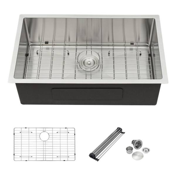 S STRICTLY KITCHEN + BATH RCORB3030WS-Stainless 16 Gauge 30 in. Butterfly  Corner Undermount Workstation Kitchen Sink with Accessories RCORB3030WS-SS  - The Home Depot