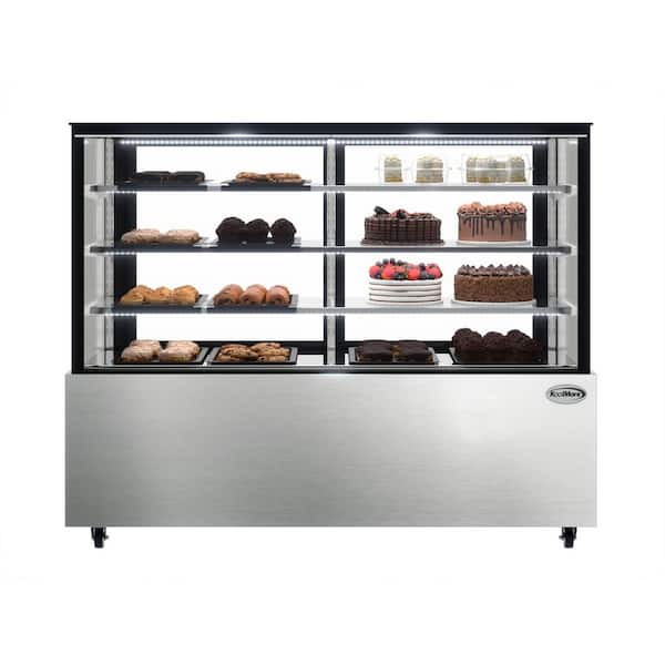 71 in. 30 cu.ft. Refrigerated Bakery Display Case Stainless Steel Glass Front