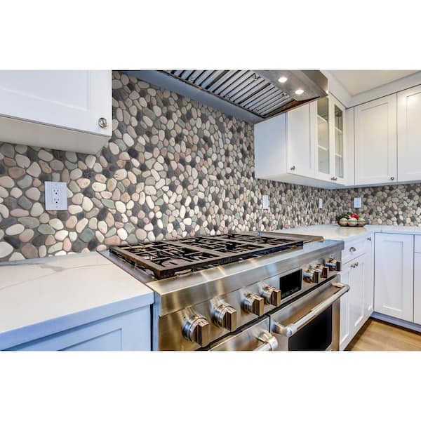 ヨッシー‼️PEBBLES 4枚セット！ Stone Pebble Tiles OASE - Green and White Pebble production.