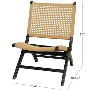 Black Wood Contemporary Folding Chair