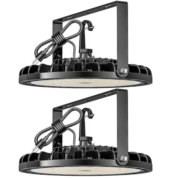 LED High Bay Light 150-Watt Equivalent (2-Pc) 5 ft. Dimmable 5000K Daylight White Aluminum High Bay Light