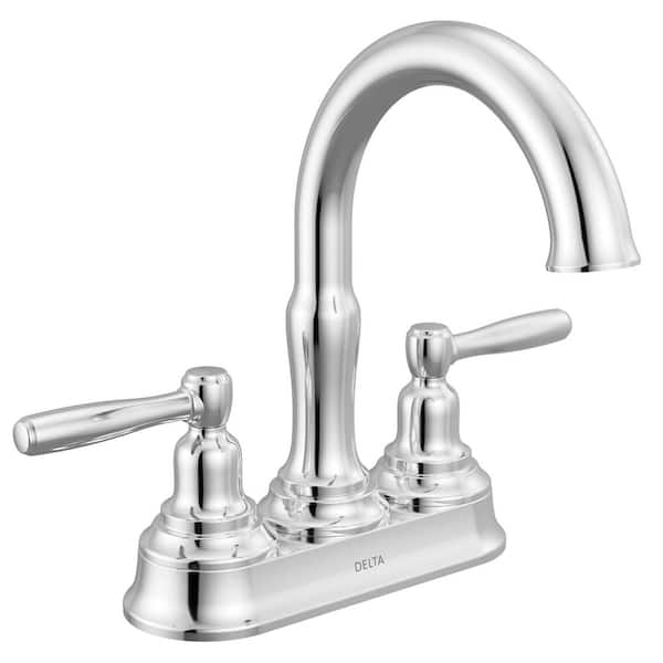 Roe 4 in. Centerset Double Handle Bathroom Sink Faucet in Chrome