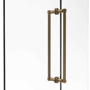 Contemporary 18 in. Back-to-Back Shower Door Pull in Brushed Bronze