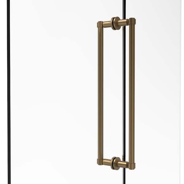 Allied Brass Contemporary 18 in. Back-to-Back Shower Door Pull in Brushed Bronze