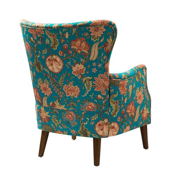 Teal best sale patterned armchair