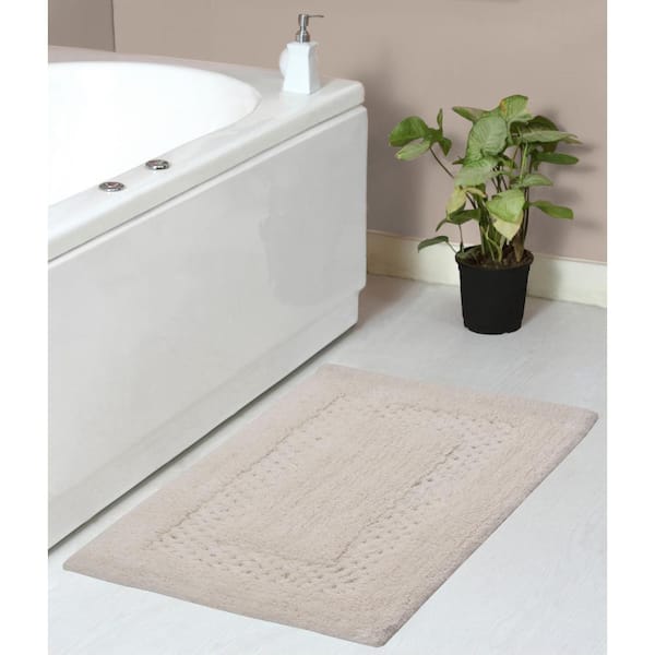 Classy 100% Cotton Bath Rugs Set, 21 in. x34 in. Rectangle, Ivory
