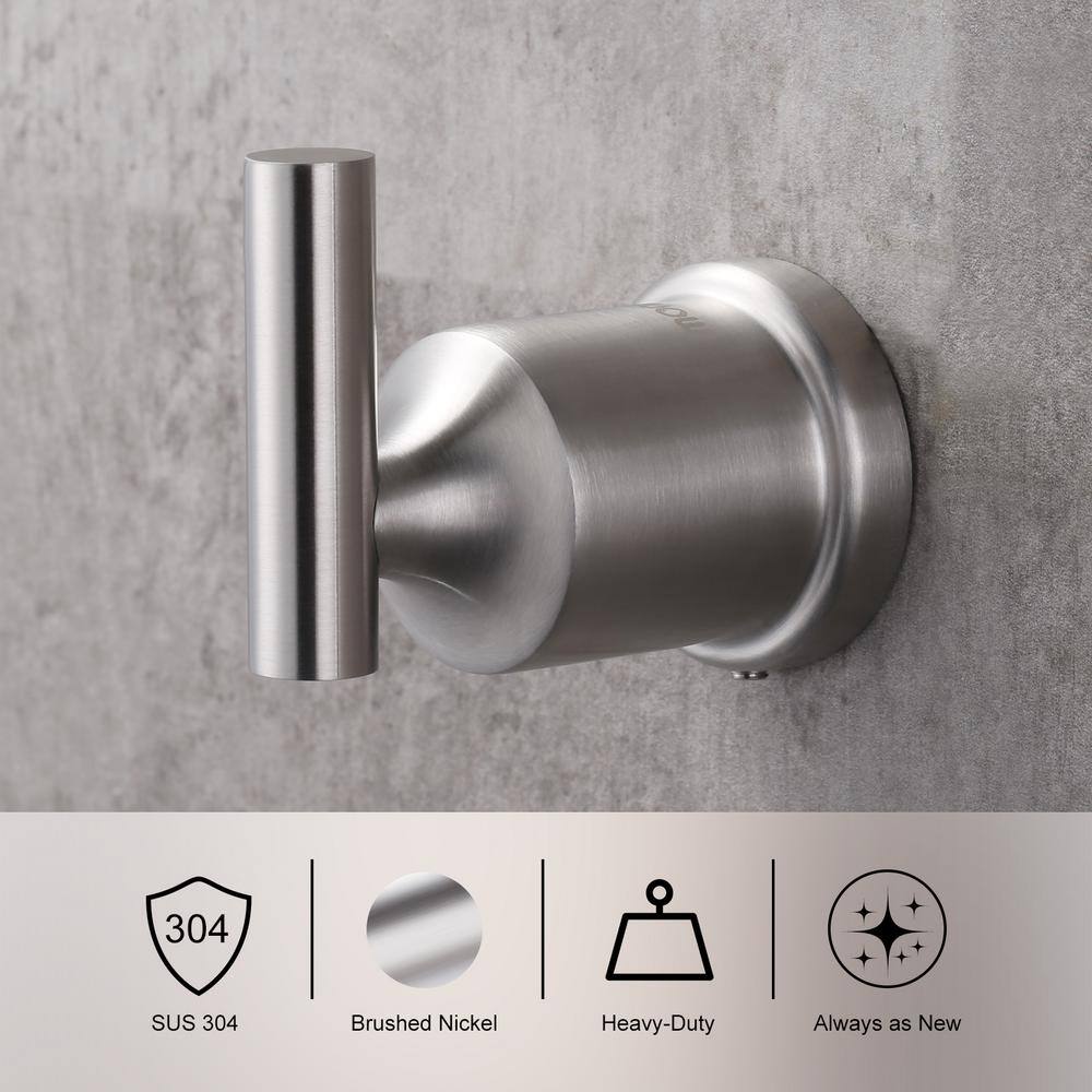 Brushed Nickel 3-Piece Bathroom Hardware Set with Stainless Steel