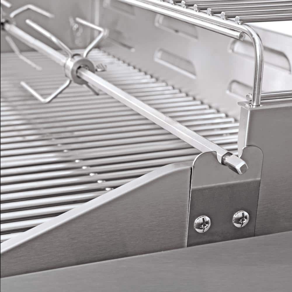 Premium Stainless Steel Rotisserie Kit with Motor and Forks