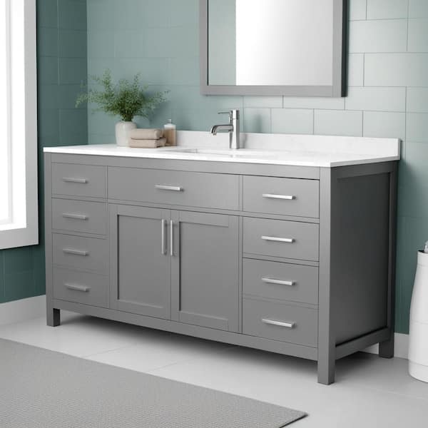 Wyndham Collection Beckett 66 in. W x 22 in. D Single Vanity in Dark ...