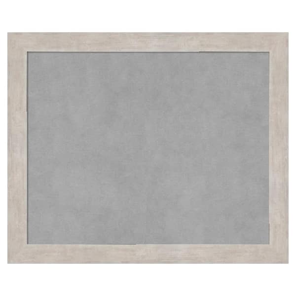Amanti Art Marred Silver 23 in. x 19 in Framed Magnetic Board