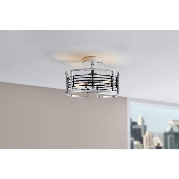 Hampton Bay Brookings 21.63 in. 5-Light Brushed Gold Semi