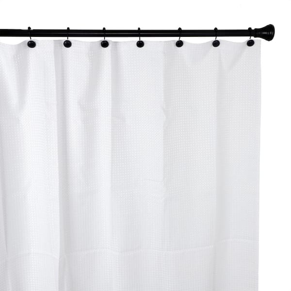 Utopia Alley Shower Beatrice Curtain, Black Shower Curtain Rod Hooks