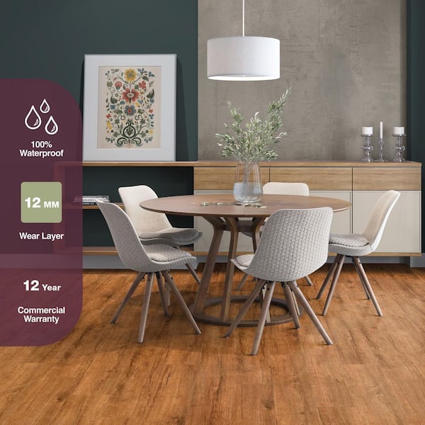 Autumn Valley Oak 12 mm T x 8 in. W Waterproof Laminate Wood Flooring(15.94 sqft./Case)