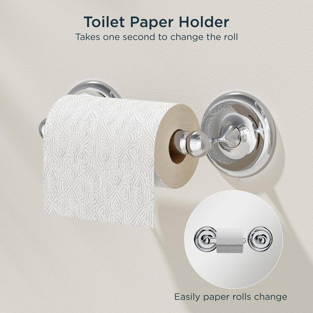 Brushed Chrome 3-Piece Bathroom Hardware Set