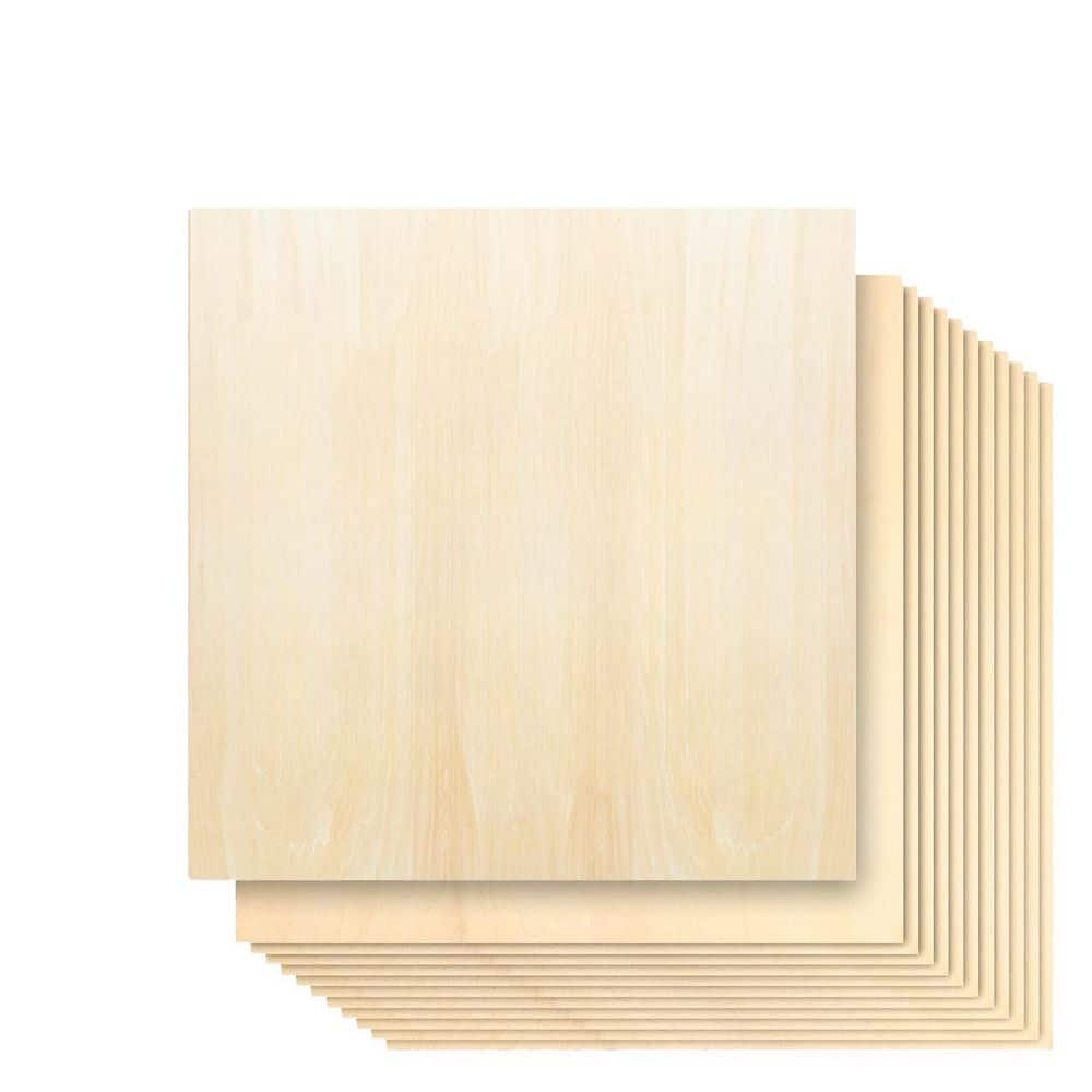 1/8 in. x 12 in. x 12 in. Basswood Project Panel, 24-Pack, Smooth Surface for DIY Craft, Laser Cutting, Painting price history on PriceWatchPro