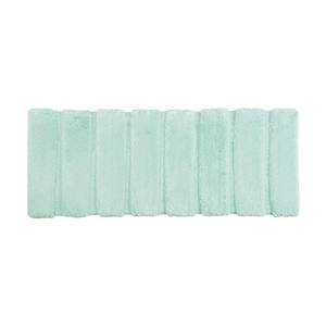 Tufted Pearl Channel 17 in. x 24 in. Seafoam Polyester Rectangle Bath Rug