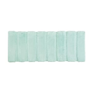 Tufted Pearl Channel 21 in. x 34 in. Seafoam Polyester Rectangle Bath Rug