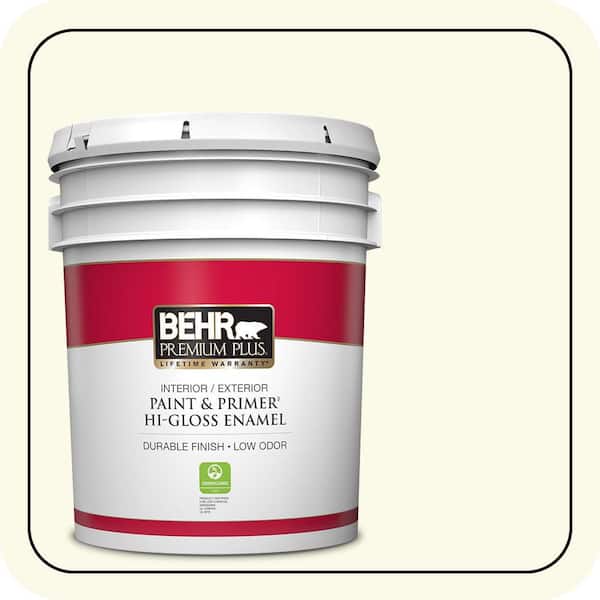 BEHR PREMIUM PLUS 5 gal. #BXC-86 Elderflower Hi-Gloss Enamel Interior/Exterior Paint & Primer