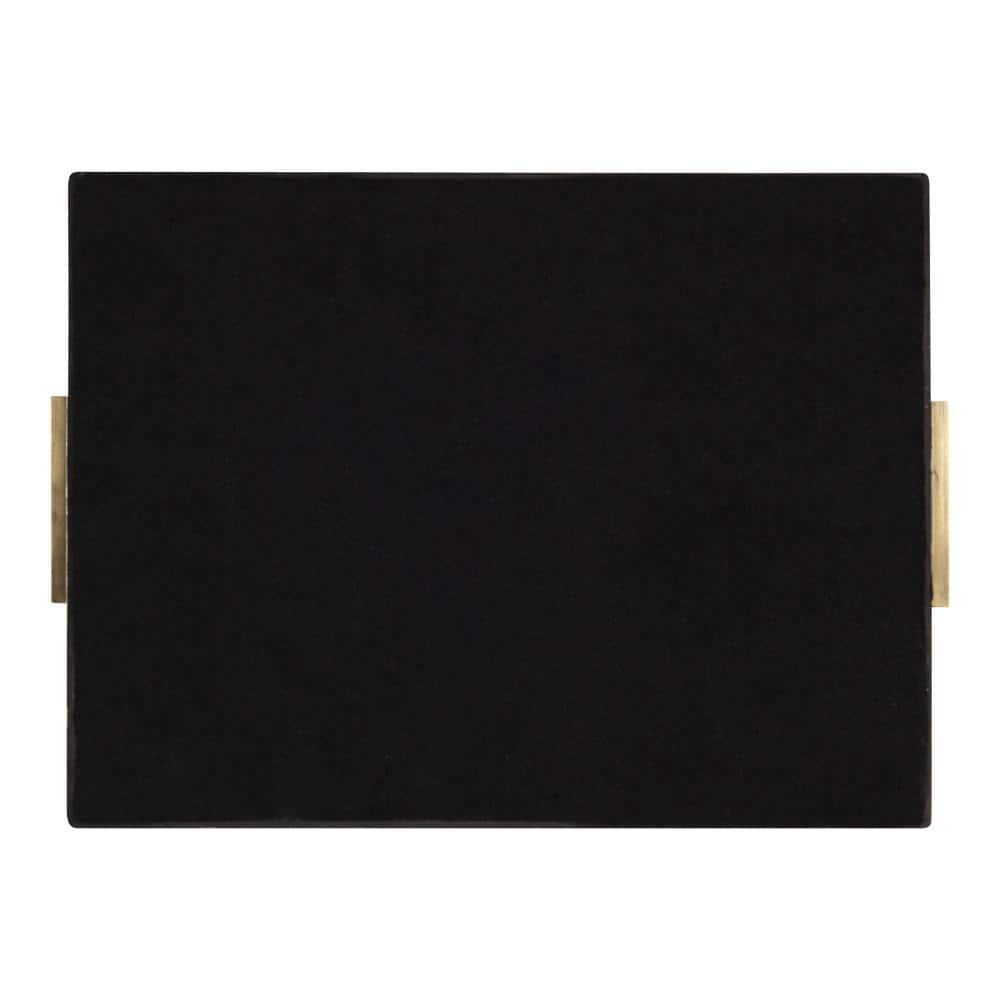 Samana Gold Hammered Metal Rectangular Tray with Minimalist Handles