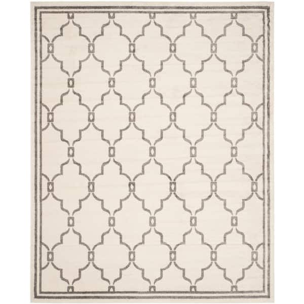 SAFAVIEH Amherst Ivory/Gray 8 ft. x 10 ft. Geometric Diamond Area Rug