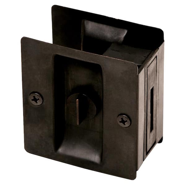 Design House Oil-Rubbed Bronze Pocket Door Lock Privacy Hardware