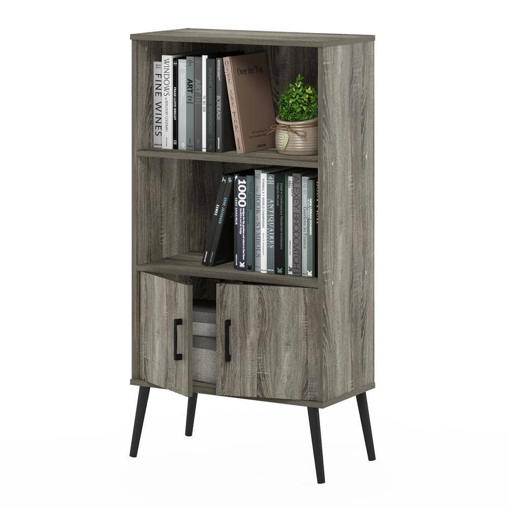 Claude French Oak Grey Mid-Century Freestanding Accent Cabinet