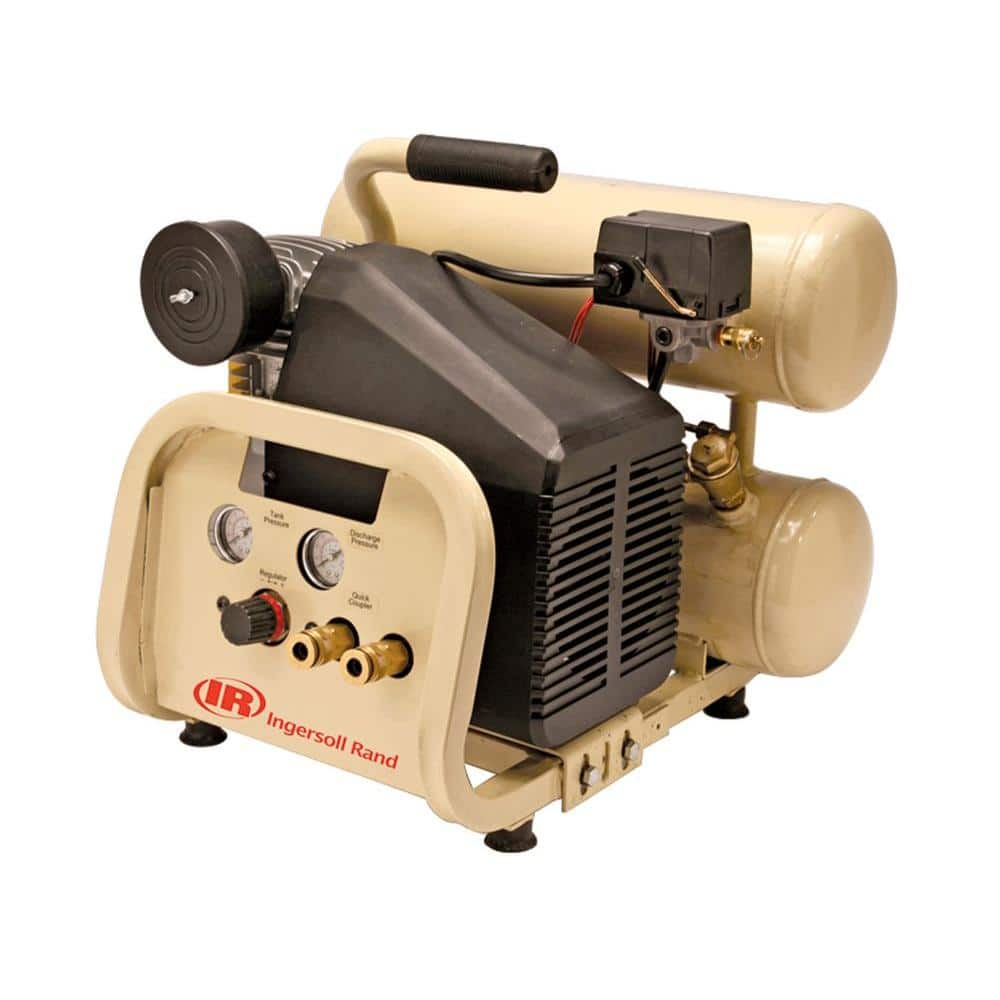 Ingersoll Rand Twin-Stack Portable Electric Air Compressor, 2 HP, 4-Gallon, 4.3 CFM, Model# P1IU-A9