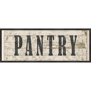 Pantry Wood Sign Framed Giclee Typography Art Print 42 in. x 16 in.