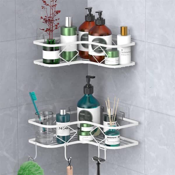 Cubilan Over the Shower Mounted 2-Tiers Bathroom Shower Caddies
