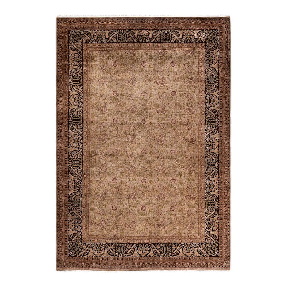 Brown 6 ft. 3 in. x 9 ft. 0 in. Fine Vibrance Hand-Knotted Area Rug - price history on PriceWatchPro