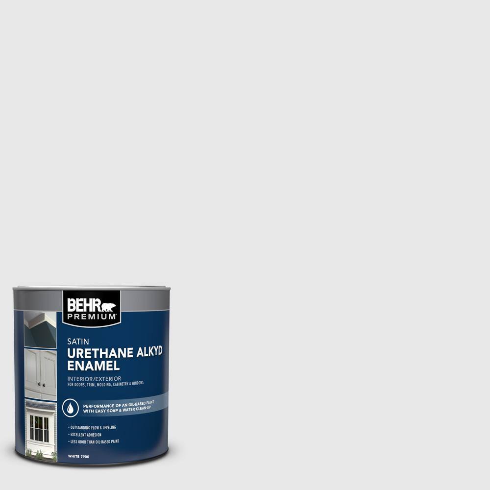BEHR PREMIUM 1 qt. PRW09 Nimbus Cloud Satin Enamel Urethane Alkyd